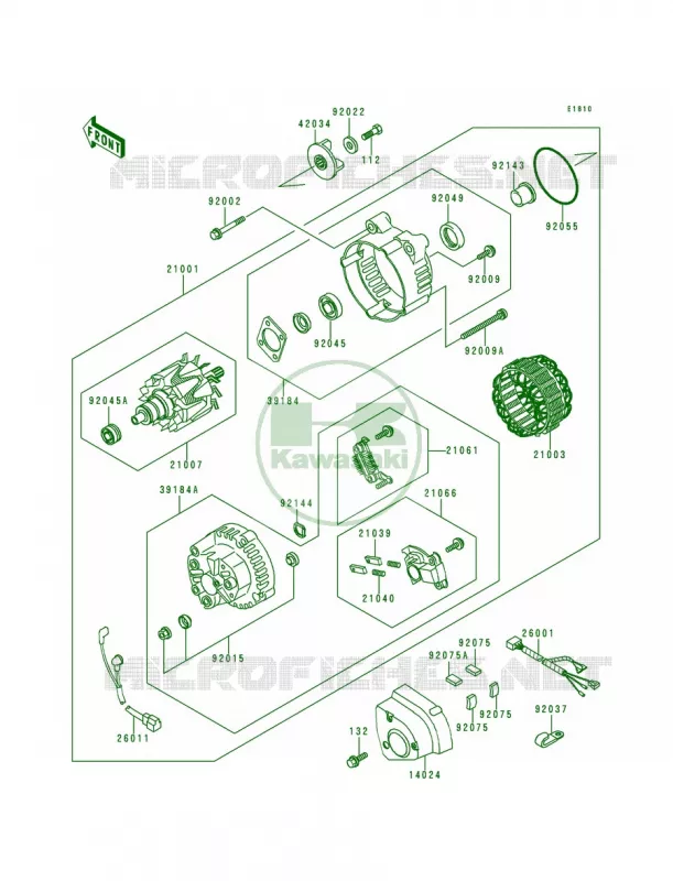 Generator Kawasaki MOTOS 1200 1997 Voyager XII  ZG1200-B11