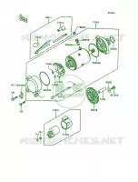 Starter MotorZG1200 B7B8B9 para Kawasaki Voyager XII 1994
