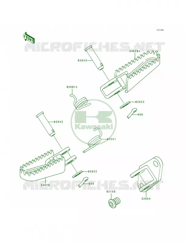 Step Kawasaki MOTOS 200 1990 KDX200  KDX200-E2