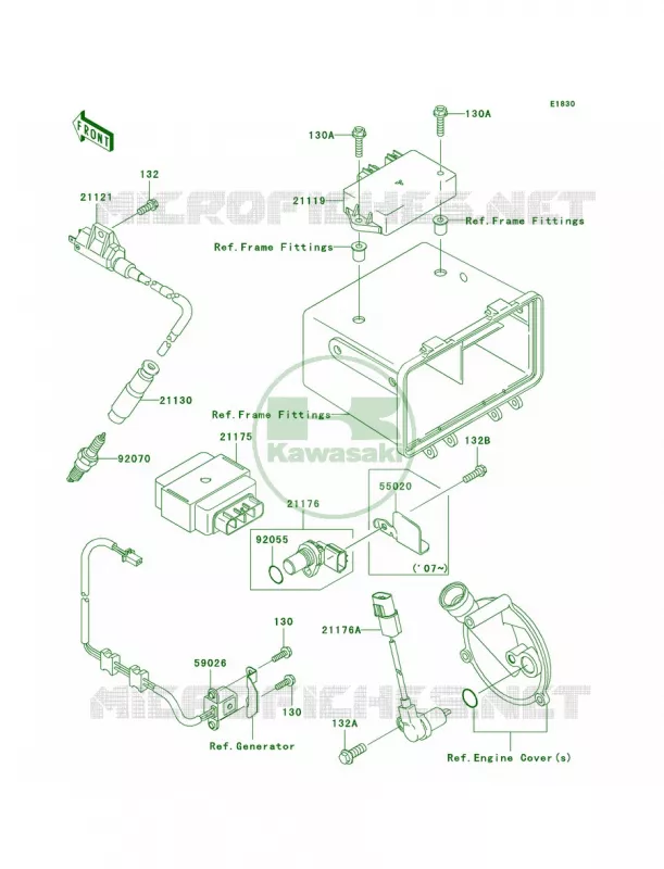Ignition System Kawasaki QUAD 360 2008 Prairie 360  KVF360B8F