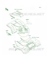 DecalsGreenKLF300 C11 para Kawasaki Bayou 300 4X4 1999