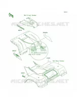 DecalsGreenKLF300 C12 para Kawasaki Bayou 300 4X4 1999