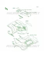 DecalsGreenKLF300 C14 para Kawasaki Bayou 300 4X4 1999