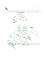 DecalsRedKLF300 C10 para Kawasaki Bayou 300 4X4 1999