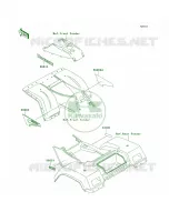 DecalsRedKLF300 C11 para Kawasaki Bayou 300 4X4 1999