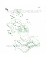DecalsRedKLF300 C12 para Kawasaki Bayou 300 4X4 1999