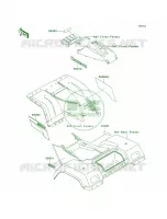 DecalsRedKLF300 C13 para Kawasaki Bayou 300 4X4 1999