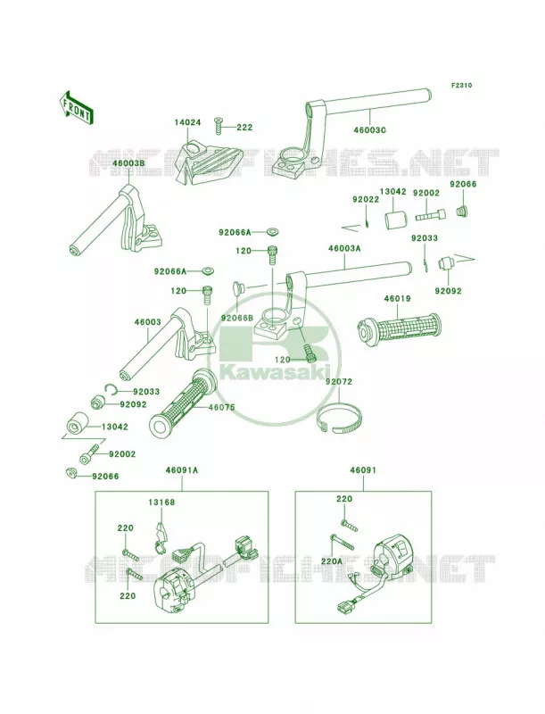 Handlebar Kawasaki MOTOS 1000 2005 Concours  ZG1000-A20
