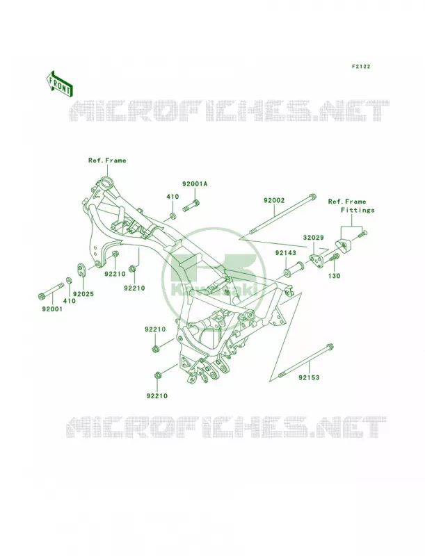 Engine Mount Kawasaki MOTOS 1000 2004 Concours  ZG1000-A19