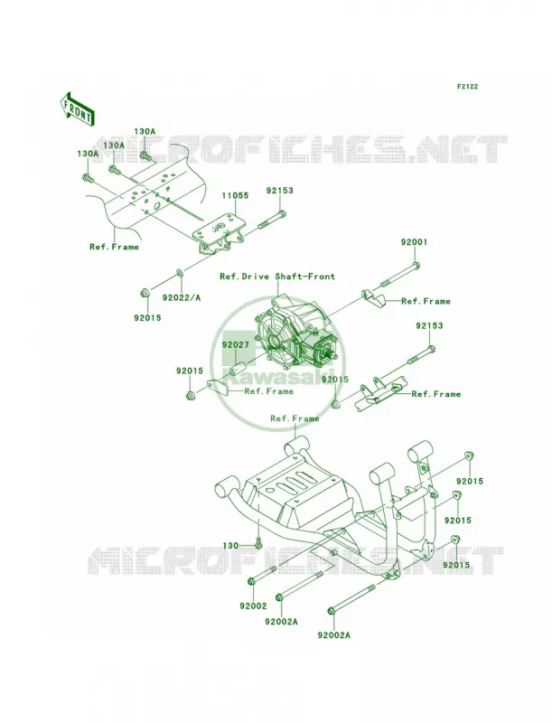Engine Mount Kawasaki MULE 620 2013 Mule 4010 Trans4x4  KAF620RDFA