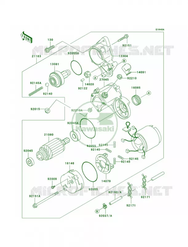 Starter MotorFD620DE485833- Kawasaki MULE 620 2011 Mule 4010 Trans4x4  KAF620RBF