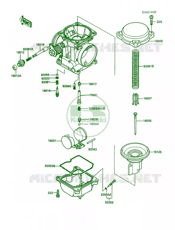 Carburetor Parts Kawasaki MULE 450 2007 MULE 1000  KAF450-B1