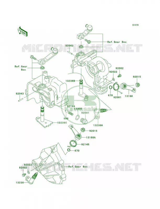 Gear Change Mechanism Kawasaki MULE 950 2008 MULE 3010 TRANS4X4 DIESEL  KAF950E8F