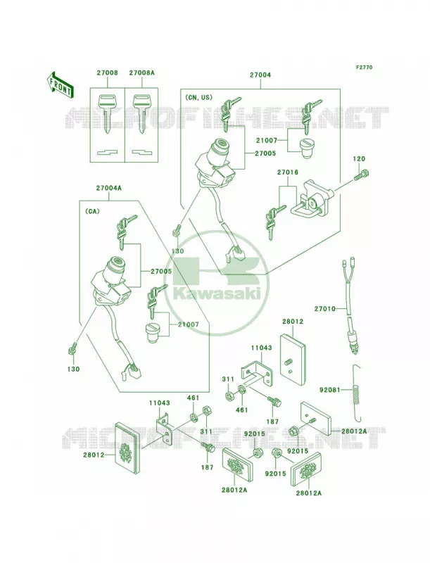 Ignition Switch Kawasaki MOTOS 250 2001 KLR250  KL250-D18