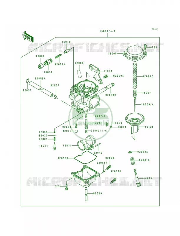 Carburetor Kawasaki MOTOS 250 1996 KLR250  KL250-D13