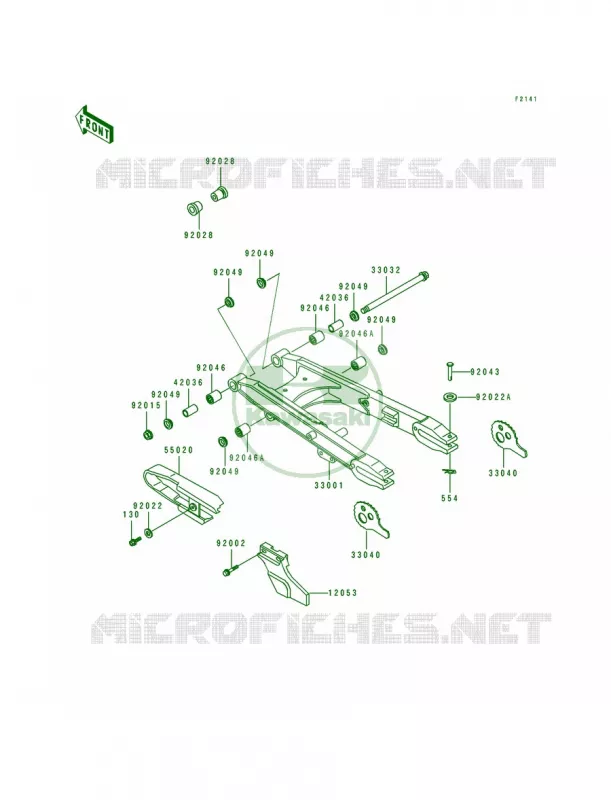 Swingarm Kawasaki MOTOS 250 1996 KLR250  KL250-D13