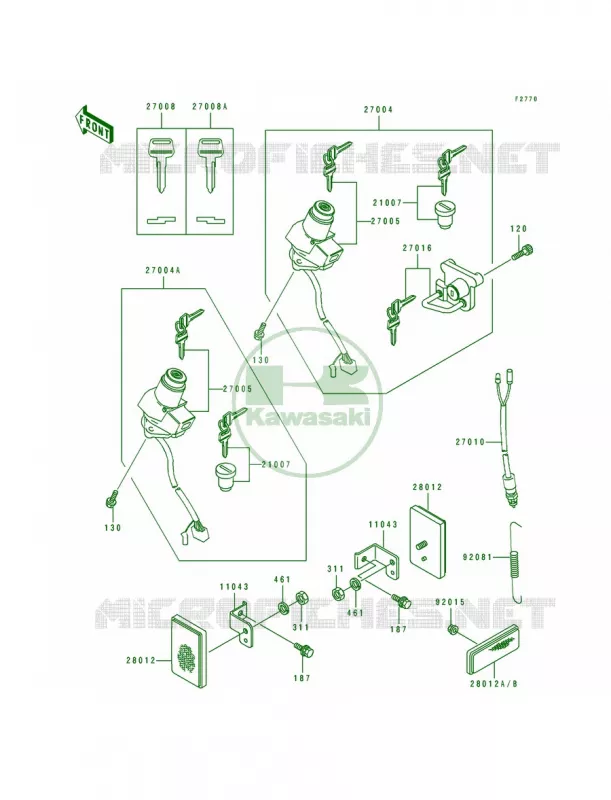 Ignition Switch Kawasaki MOTOS 250 1995 KLR250  KL250-D12