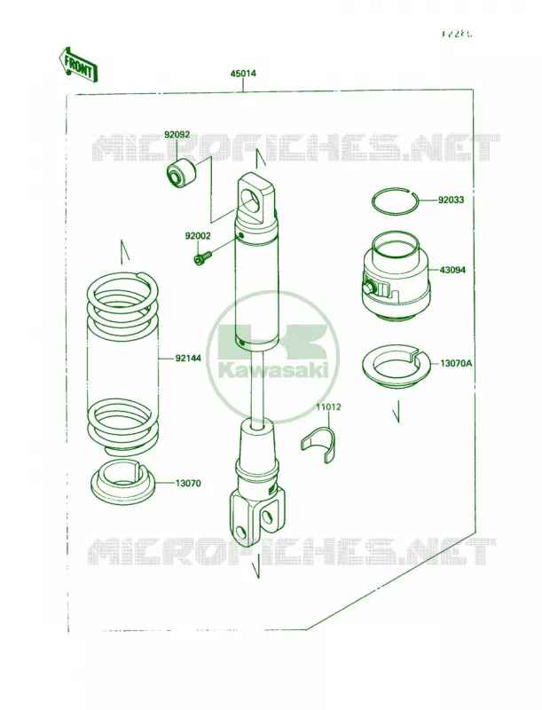 Shock Absorber Kawasaki MOTOS 650 1988 KLR650  KL650-A2