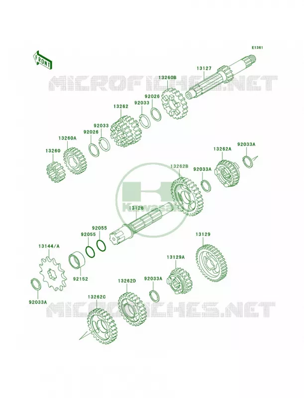 Transmission Kawasaki MOTOS 100 2006 KX100  KX100D6F