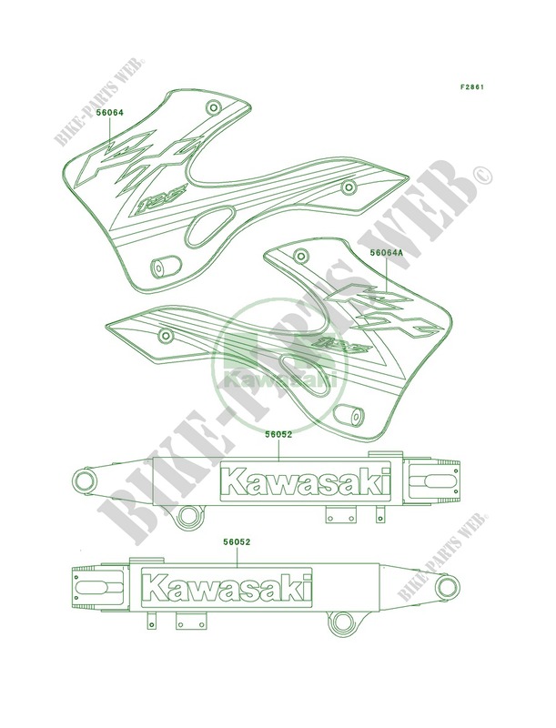 Decals para Kawasaki KX125 2002