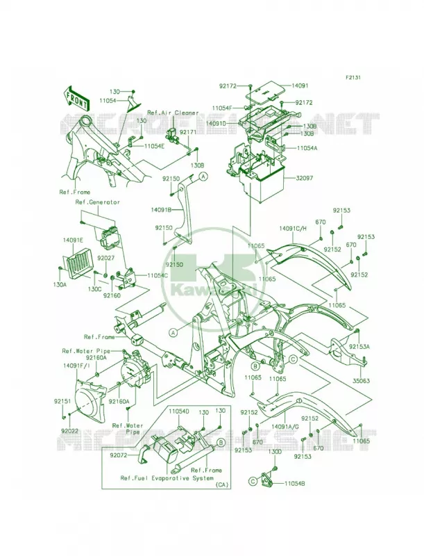 Frame Fittings Kawasaki MOTOS 900 2013 Vulcan 900 Custom  VN900CDFA