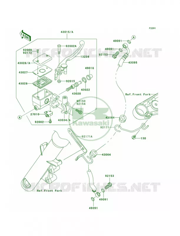 Front Master Cylinder Kawasaki MOTOS 900 2011 Vulcan 900 Custom  VN900CBF