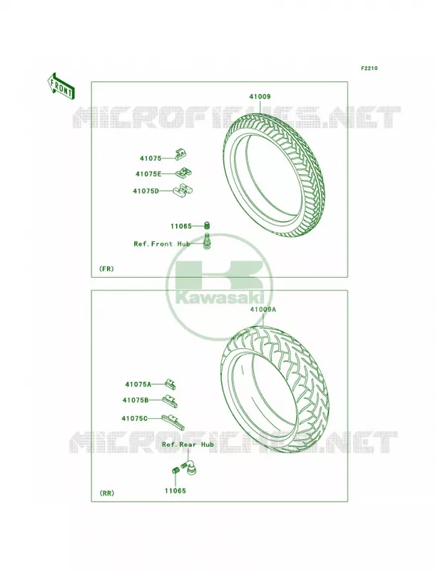 Tires Kawasaki MOTOS 900 2009 Vulcan 900 Custom   VN900C9FA