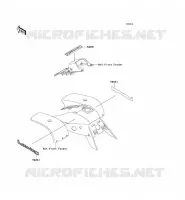 PEGATINA(RED) para Kawasaki KEF300 1997