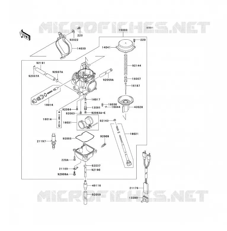 CARBURADOR Kawasaki QUAD 360 2009 KVF360  KVF360B9F