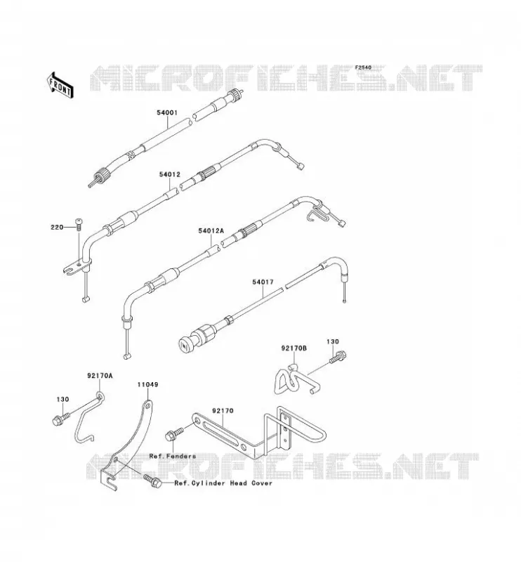 CABLES Kawasaki MOTOS 1500 1998 VN1500 CLASSIC  VN1500-E1