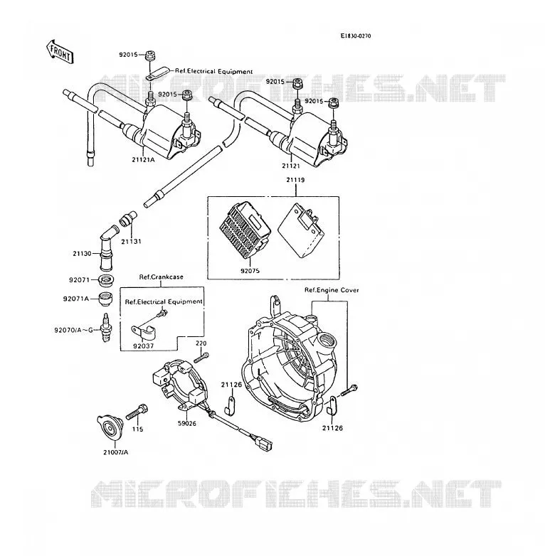 SISTEMA DE ENCENDIDO Kawasaki MOTOS 600 1996 GPX600R  ZX600-C9