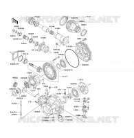 EJE   engranaje final para Kawasaki KLF300 1988