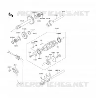 ENGRANAJE CAMBIO DEL TAMBOR   HORQUILLAS DE CAMBIO para Kawasaki KLF300 1988