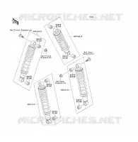 SUSPENSIÓN   AMORTIGUADOR para Kawasaki KLF300 1988