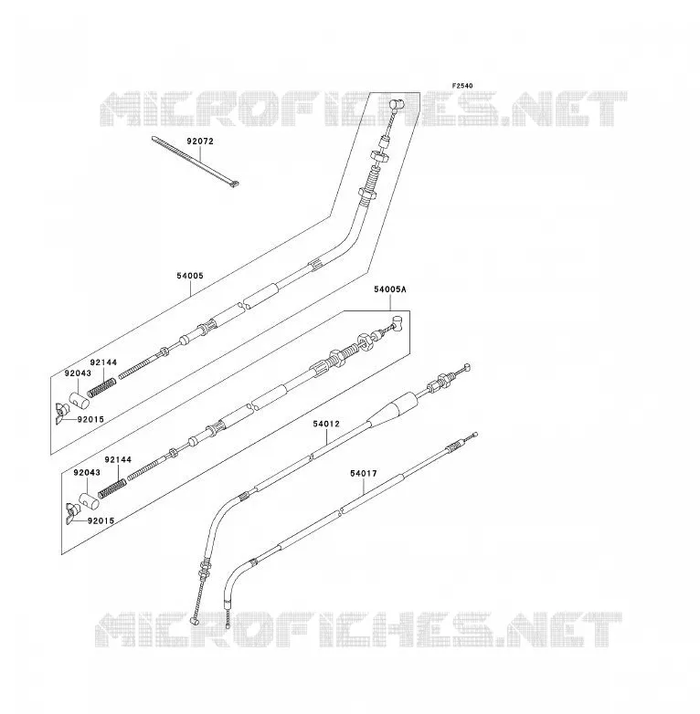 CABLES Kawasaki QUAD 300 2003 KLF300  KLF300-B16
