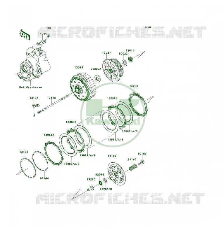 EMBRAGUE Kawasaki QUAD 450 2009 KFX450R  KSF450B9F