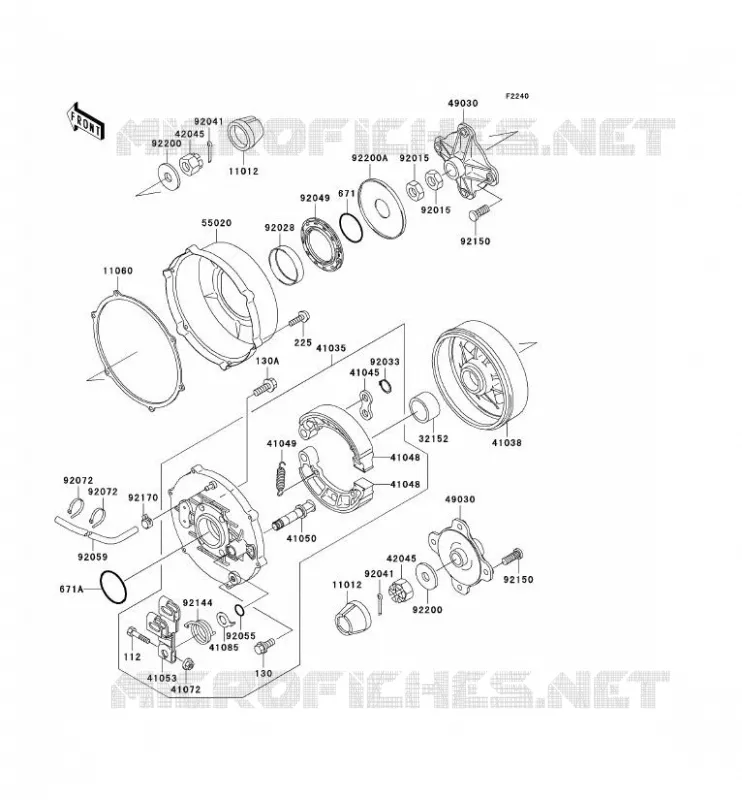 HUB TRASERO Kawasaki QUAD 400 1998 KVF400 4X4  KVF400-A2