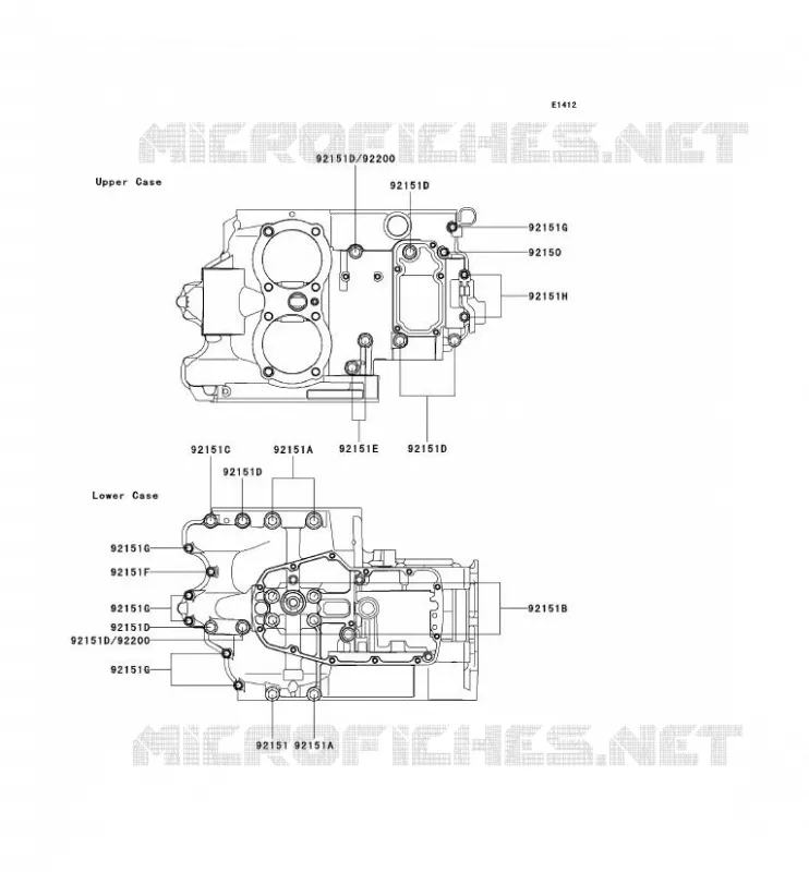 CARTER PERNO Kawasaki MOTOS 650 1999 W650  EJ650-A1