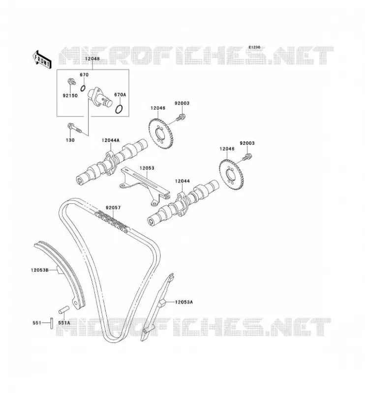LEVAS - TENSOR Kawasaki MOTOS 500 1992 EN500  EN500-A3
