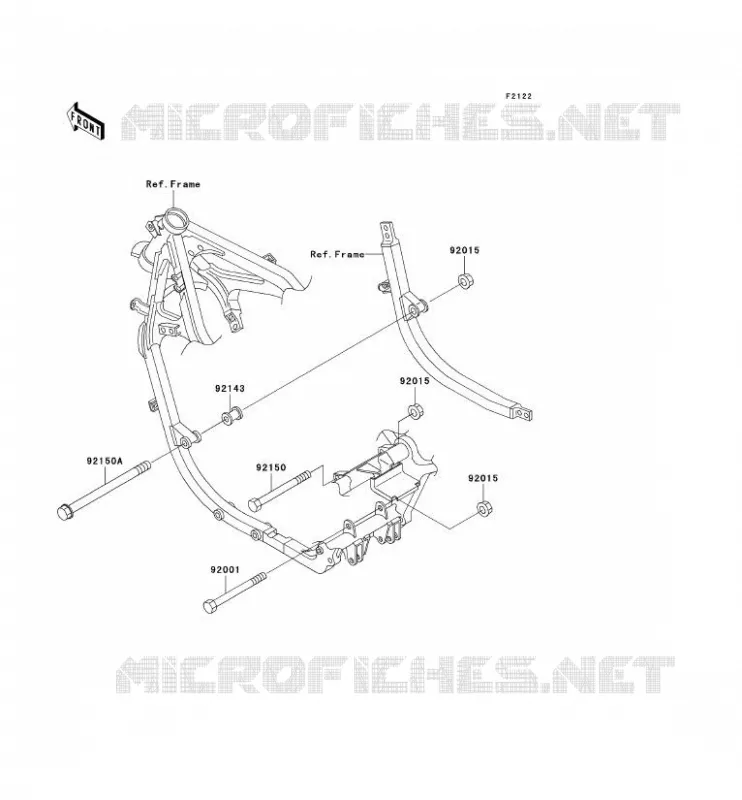 MONTAJE DEL MOTOR Kawasaki MOTOS 500 2007 GPZ500S  EX500D7F