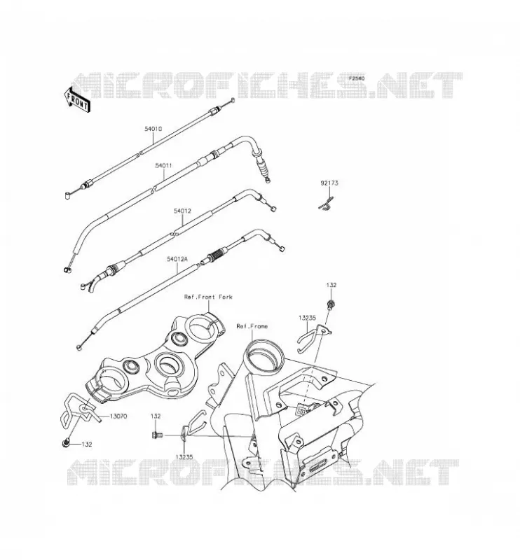 CABLES Kawasaki MOTOS 650 2012 ER-6F  EX650ECF