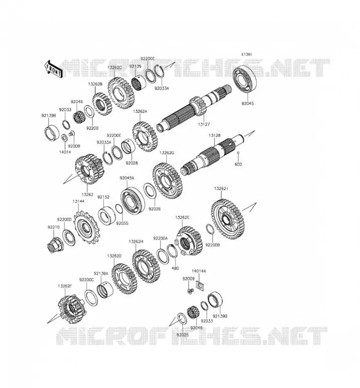 TRANSMISIÓN Kawasaki MOTOS 650 2012 ER-6F  EX650ECF
