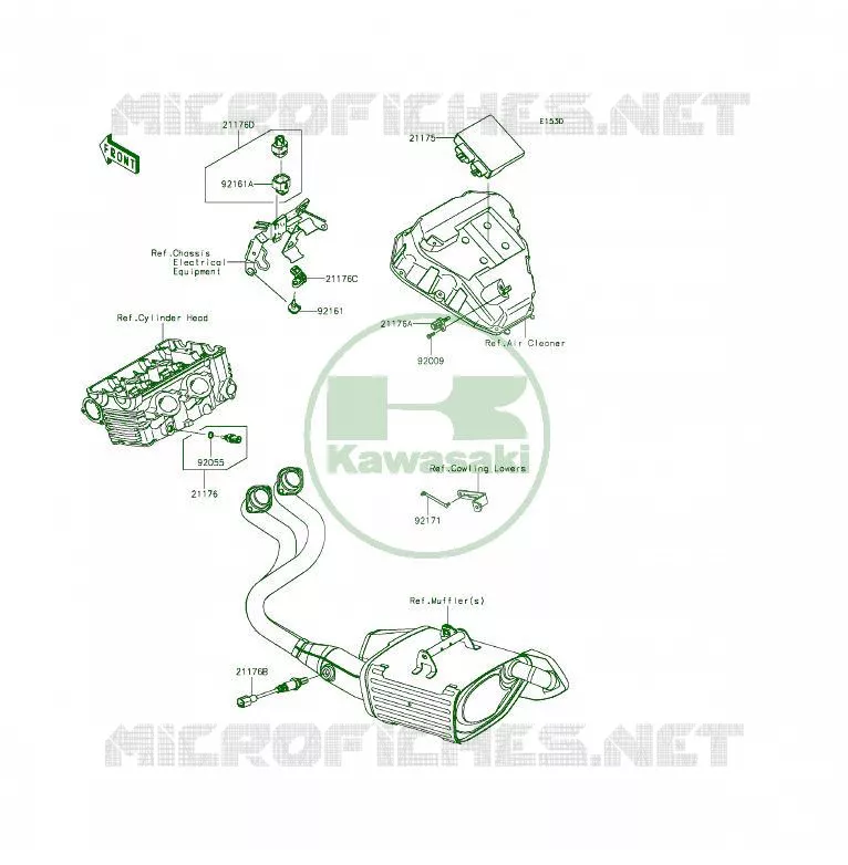 INYECCIÓN DE COMBUSTIBLE Kawasaki MOTOS 650 2014 ER-6F  EX650EEF