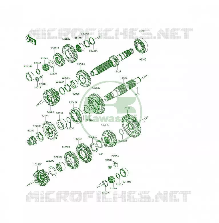 TRANSMISIÓN Kawasaki MOTOS 650 2015 ER-6F  EX650EFF
