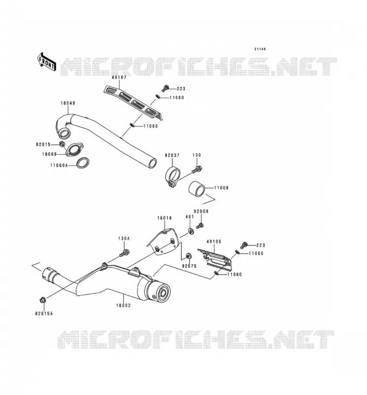 ESCAPE Kawasaki MOTOS 250 1994 KLR250  KL250-D11