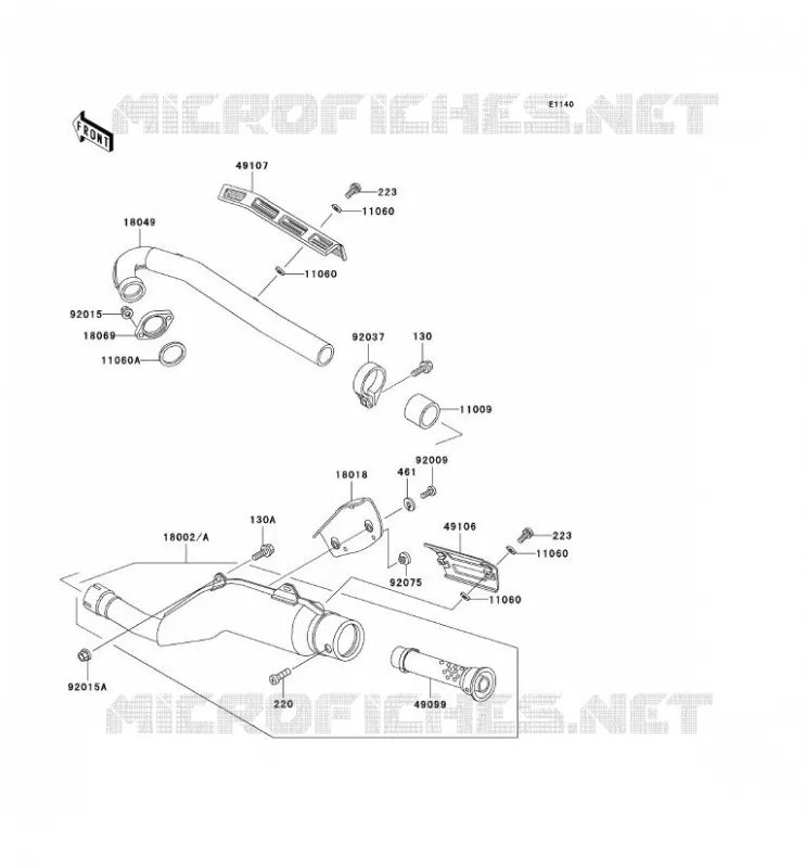 ESCAPE Kawasaki MOTOS 250 1996 KLR250  KL250-D13