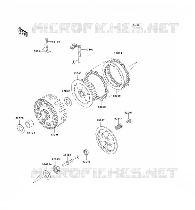 EMBRAGUE Kawasaki MOTOS 650 1999 KLR650  KL650-A13