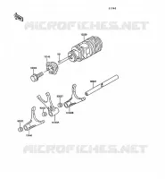ENGRANAJE CAMBIO DEL TAMBOR   HORQUILLAS DE CAMBIO para Kawasaki KR-1 1989