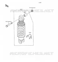 SUSPENSIÓN   AMORTIGUADOR para Kawasaki KR-1 1989