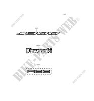 PEGATINA (NOIR) para Kawasaki J300 ABS 2014